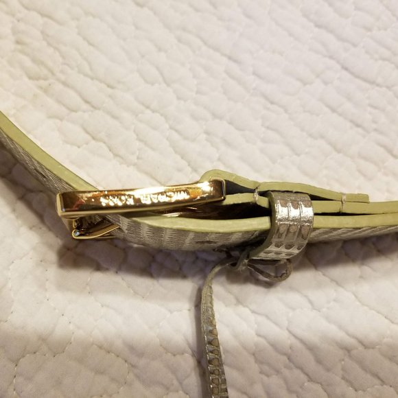 Michael Kors Metallic Gold Lizard-Embossed Belt SM - Picture 11 of 11
